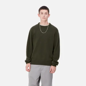 Carhartt WIP Alten Sweater Office Green Flash Sale