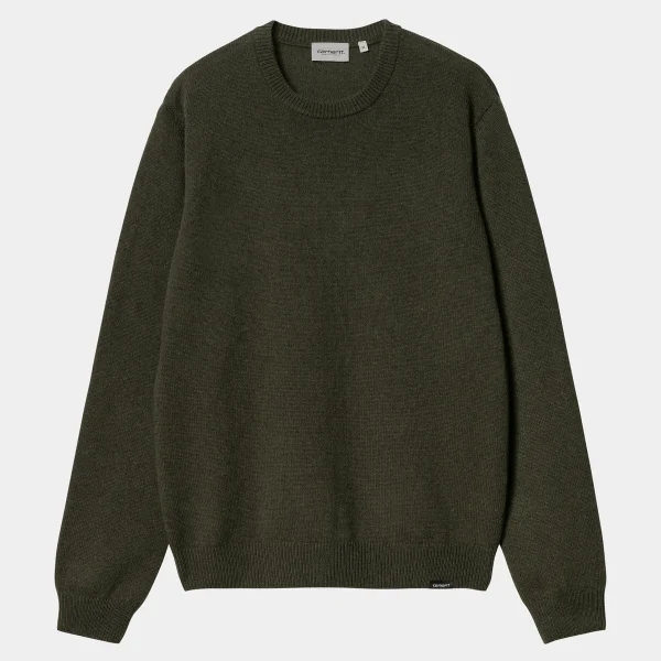 Carhartt WIP Alten Sweater Office Green Flash Sale