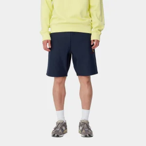 Carhartt WIP American Script Sweat Short Air Force Blue Flash Sale