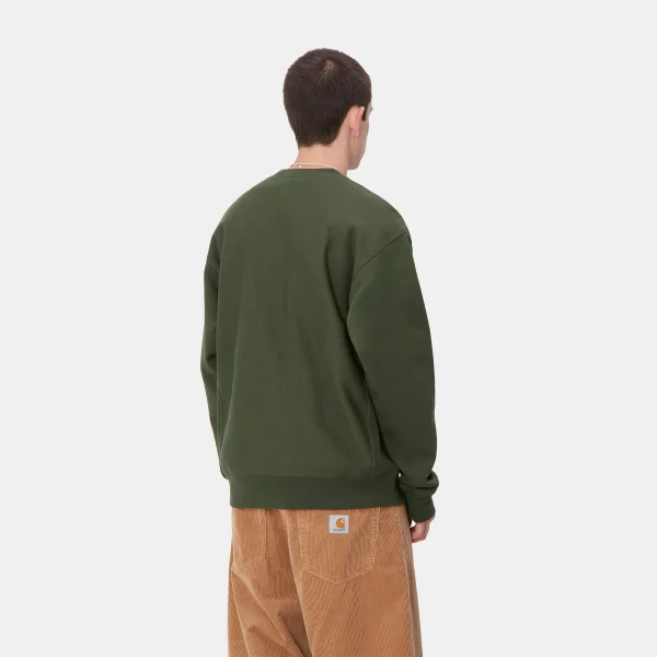 Carhartt WIP American Script Sweatshirt Tarragon Cheap