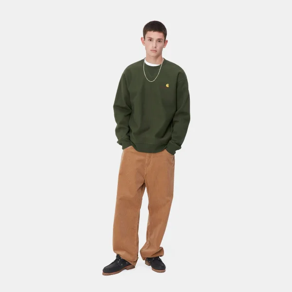 Carhartt WIP American Script Sweatshirt Tarragon Cheap