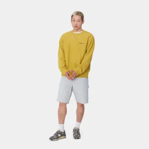 Carhartt WIP American Script Sweatshirt Golden Olive Best Sale