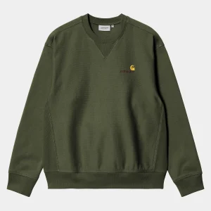 Carhartt WIP American Script Sweatshirt Tarragon Cheap