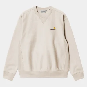 Carhartt WIP American Script Sweatshirt Moonbeam Flash Sale