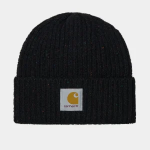 Carhartt WIP Anglistic Beanie Speckled Black New