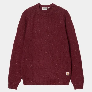 Carhartt WIP Anglistic Sweater Speckled Malbec Fashion