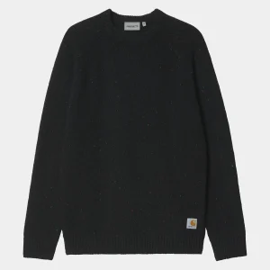 Carhartt WIP Anglistic Sweater Speckled Black Cheap