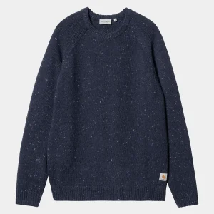 Carhartt WIP Anglistic Sweater Speckled Air Force Blue Best