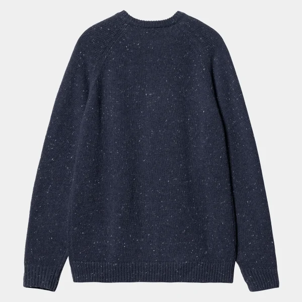 Carhartt WIP Anglistic Sweater Speckled Air Force Blue Best