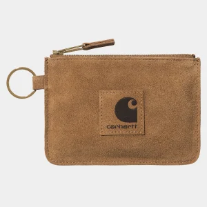 Carhartt WIP Artificial Suede Zip Wallet Hamilton Brown Flash Sale