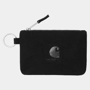 Carhartt WIP Artificial Suede Zip Wallet Black Shop