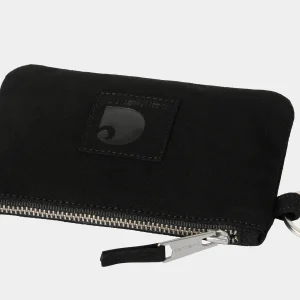 Carhartt WIP Artificial Suede Zip Wallet Black Shop