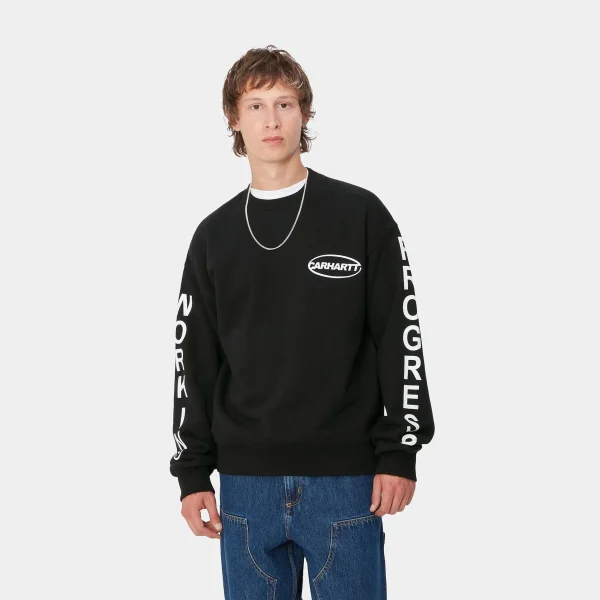 Carhartt WIP Body Of Work Sweat Black / White Best Sale