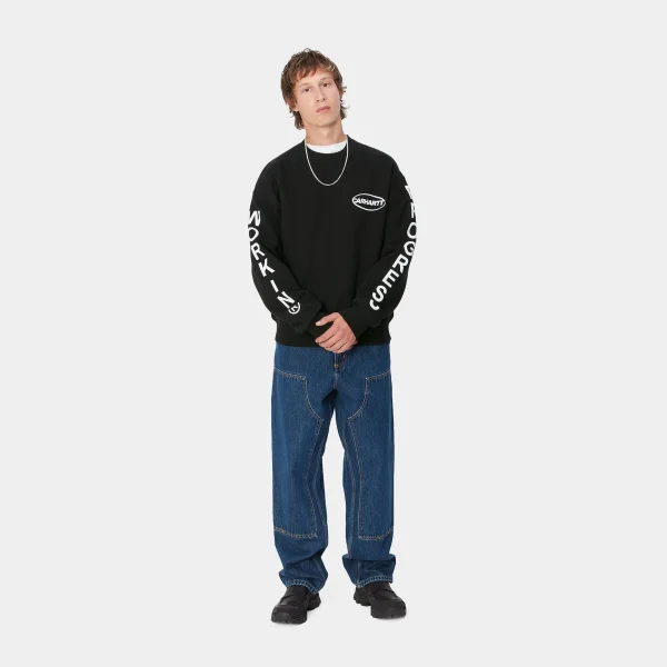 Carhartt WIP Body Of Work Sweat Black / White Best Sale