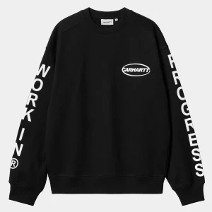 Carhartt WIP Body Of Work Sweat Black / White Best Sale