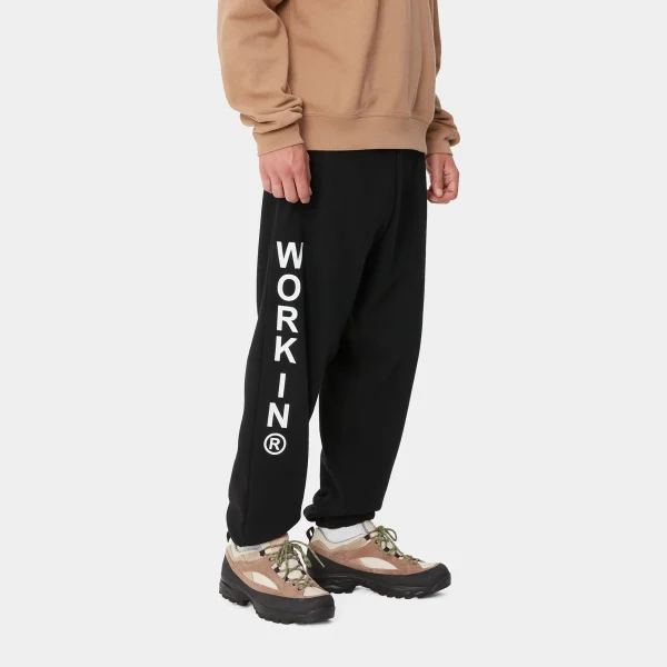 Carhartt WIP Body Of Work Sweat Pant Black / White Flash Sale