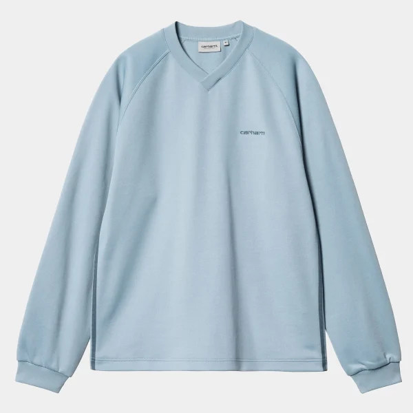 Carhartt WIP Bolan V-Neck Sweat Dusty Ice / Positano Discount