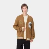 Carhartt WIP Brown Ducks Cardigan Hamilton Brown / Wax Clearance