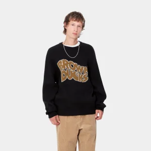 Carhartt WIP Brown Ducks Sweater Black Discount