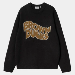 Carhartt WIP Brown Ducks Sweater Black Discount