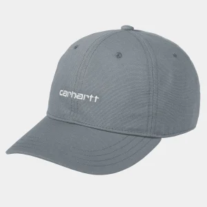 Carhartt WIP Canvas Script Cap Dove Grey / Wax Flash Sale