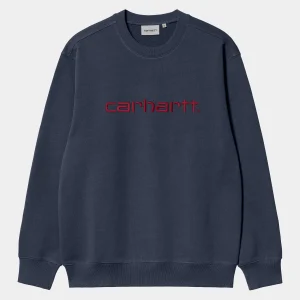 Carhartt WIP Carhartt Sweatshirt Air Force Blue / Malbec Best