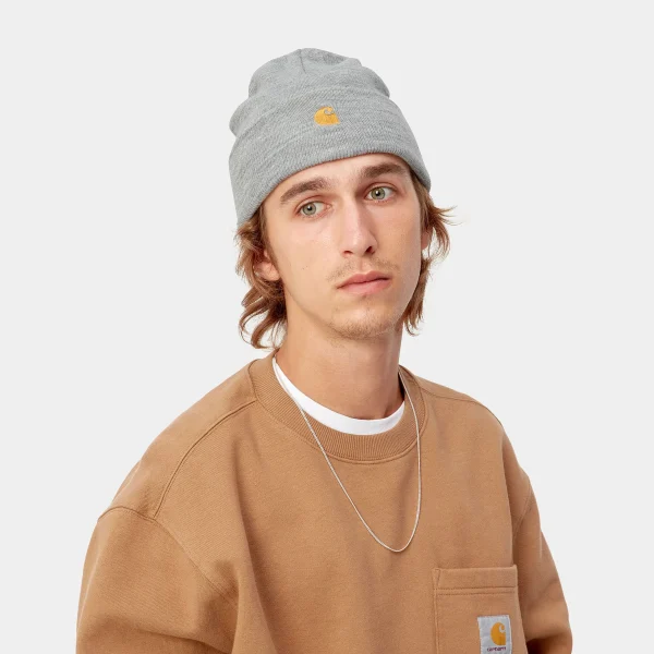 Carhartt WIP Chase Beanie Grey Heather / Gold Fashion