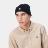 Carhartt WIP Chase Beanie Dark Navy / Gold Discount