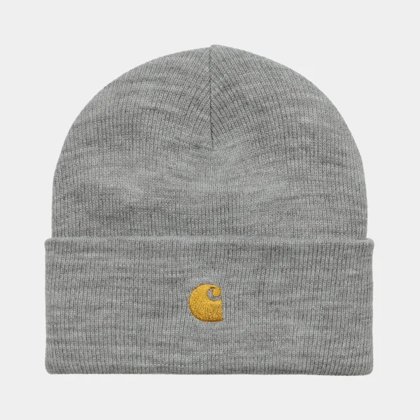 Carhartt WIP Chase Beanie Grey Heather / Gold Fashion