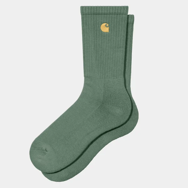 Carhartt WIP Chase Socks Duck Green / Gold Cheap