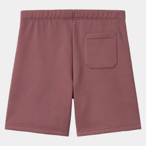 Carhartt WIP Chase Sweat Short Dusty Fuchsia / Gold Best Sale