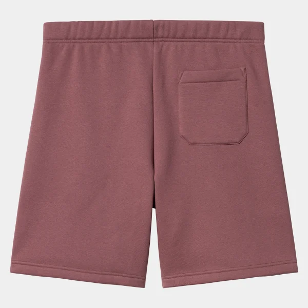 Carhartt WIP Chase Sweat Short Dusty Fuchsia / Gold Best Sale