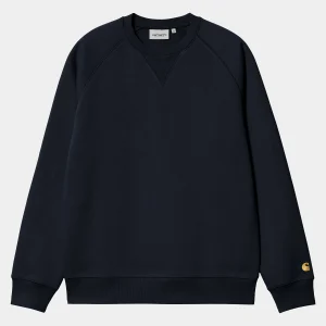 Carhartt WIP Chase Sweatshirt Dark Navy / Gold Outlet