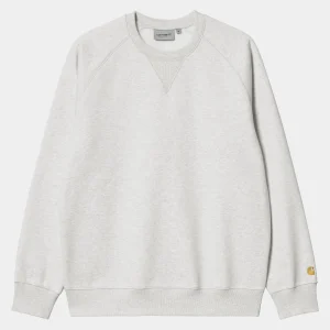 Carhartt WIP Chase Sweatshirt Ash Heather / Gold Cheap