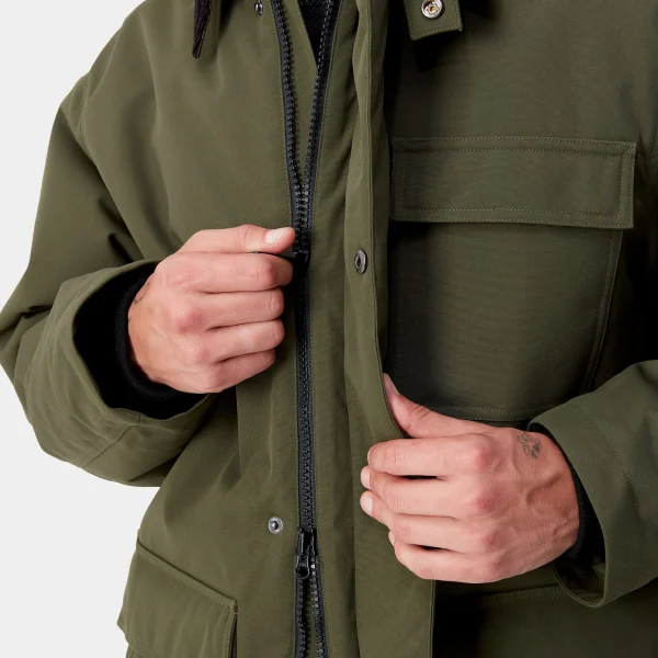 Carhartt WIP Clarton Coat Office Green / Black New