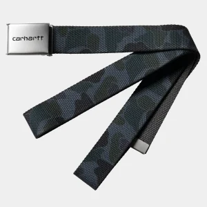 Carhartt WIP Clip Belt Chrome Camo Duck, Grey Online