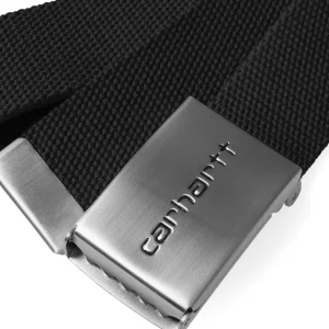 Carhartt WIP Clip Belt Chrome Black Clearance