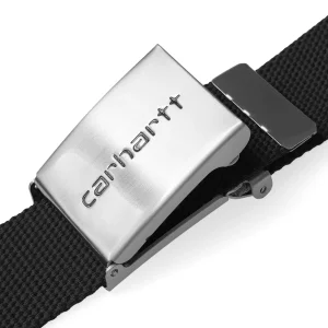 Carhartt WIP Clip Belt Chrome Black Clearance