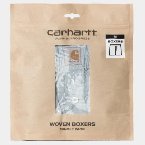 Carhartt WIP Cotton Boxer Stamp Print, Misty Sky Outlet