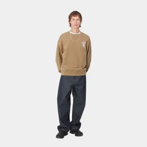 Carhartt WIP Cross Screw Sweat Peanut / White Cheap