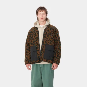 Carhartt WIP Devin Liner Camo Leo Jacquard, Tamarind / Black Clearance