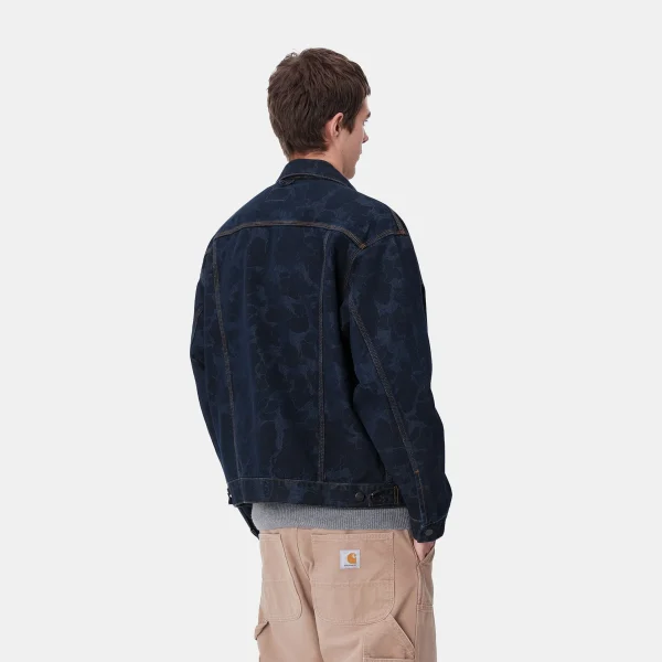 Carhartt WIP Duck Helston Jacket Camo Duck, Blue Shop