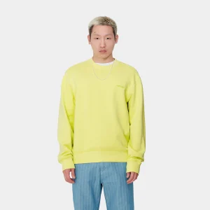 Carhartt WIP Duster Script Sweat Arctic Lime Cheap