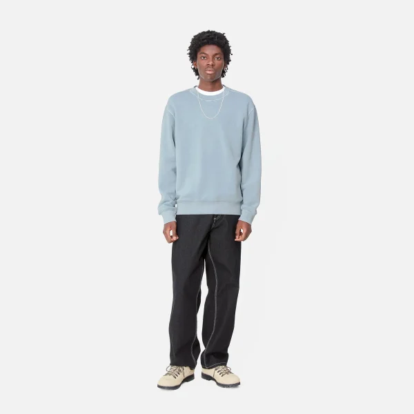 Carhartt WIP Duster Script Sweat Misty Sky Sale