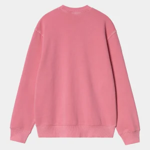 Carhartt WIP Duster Script Sweat Charm Pink Clearance