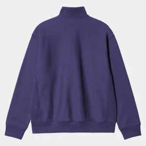 Carhartt WIP Half Zip American Script Sweatshirt Aura Best