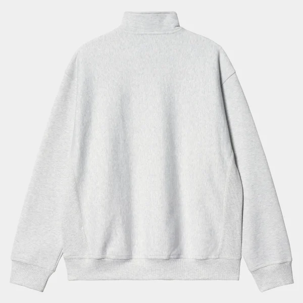 Carhartt WIP Half Zip American Script Sweatshirt Ash Heather Best