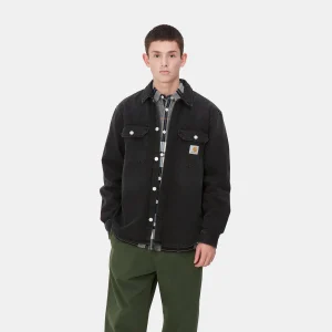 Carhartt WIP Harvey Shirt Jac Black Flash Sale