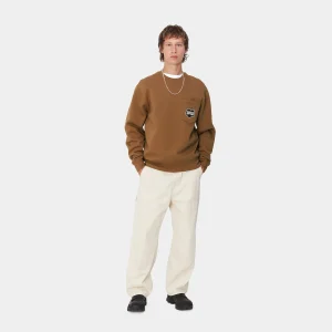 Carhartt WIP Heart Train Pocket Sweat Hamilton Brown Outlet