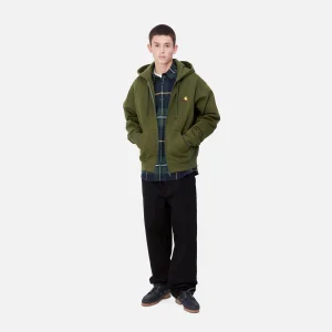 Carhartt WIP Hooded American Script Jacket Tarragon Cheap